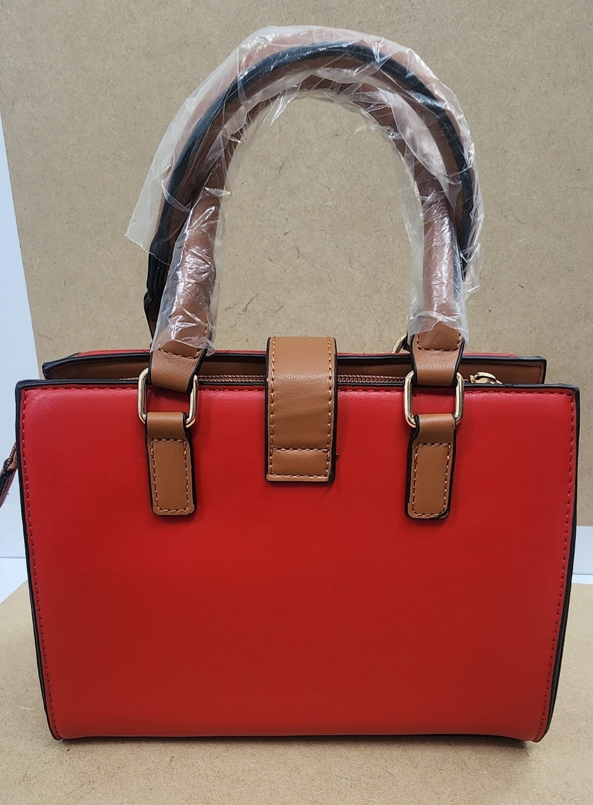 Women’s Red Crossbody Satchel Handbag Matching Wallet 2Pc Set NWT