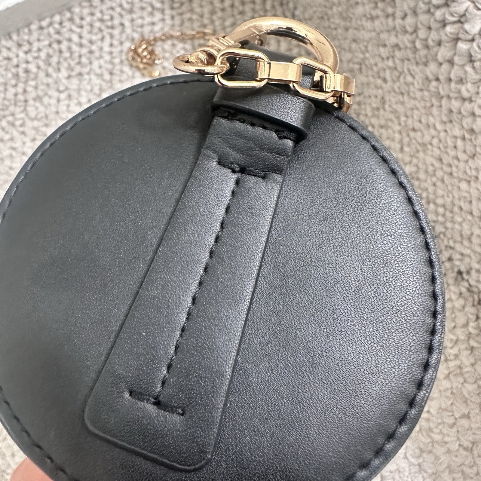 MANU ATELIER Cylinder Shoulder Bag in black, Made in Turkey