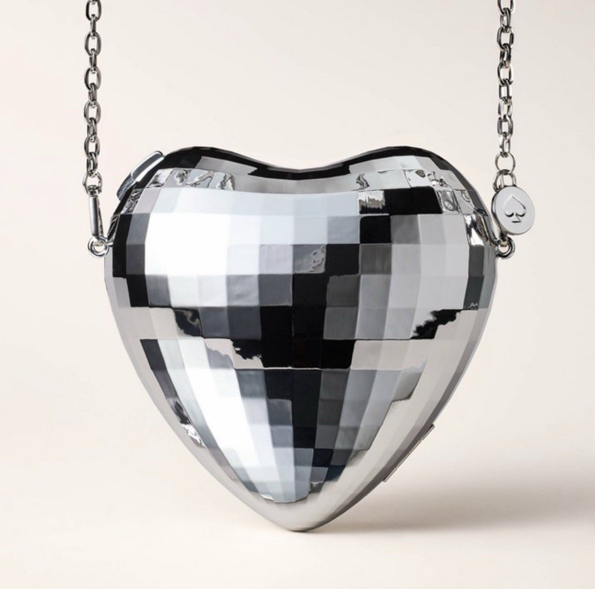 Kate Spade New York X Target Silver Disco Heart Crossbody Bag