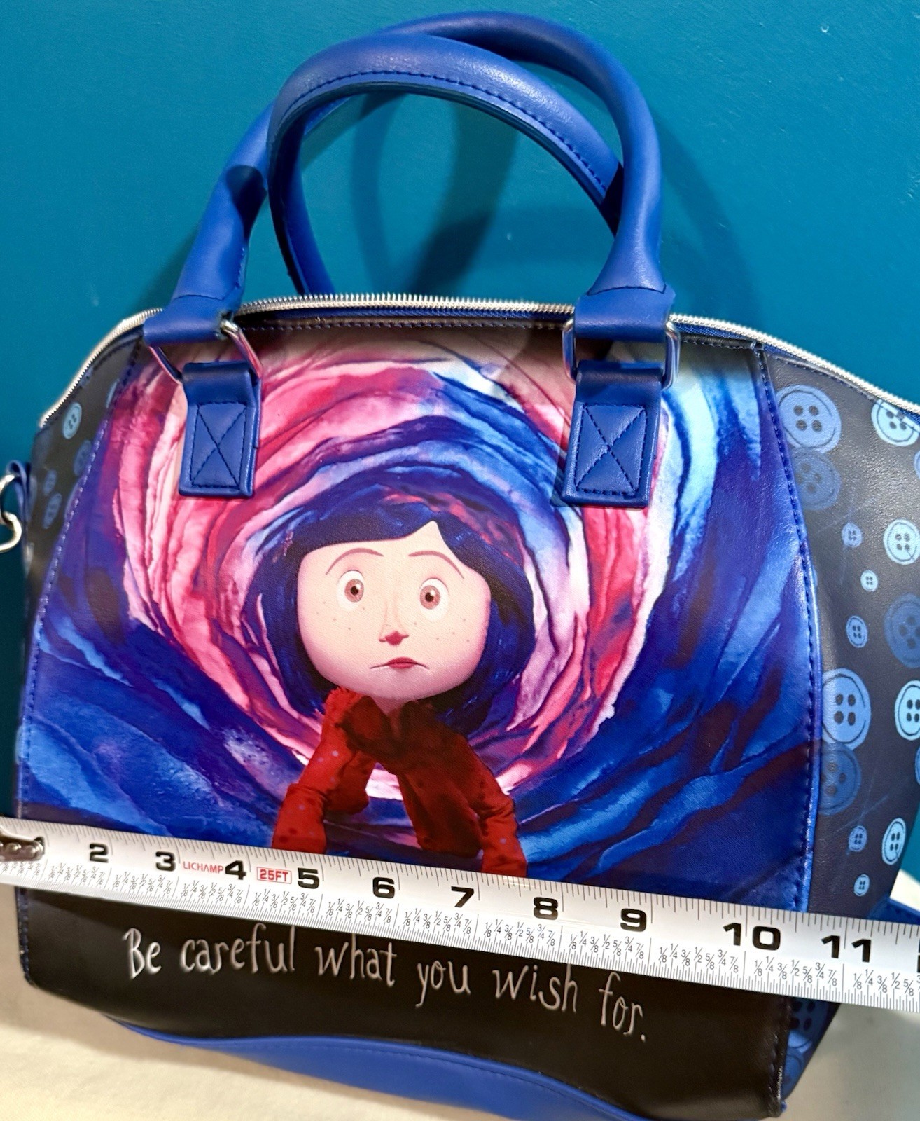 CORALINE Tunnel LOUNGEFLY TOTE Bag Handles & Crossbody EUC Large 11″