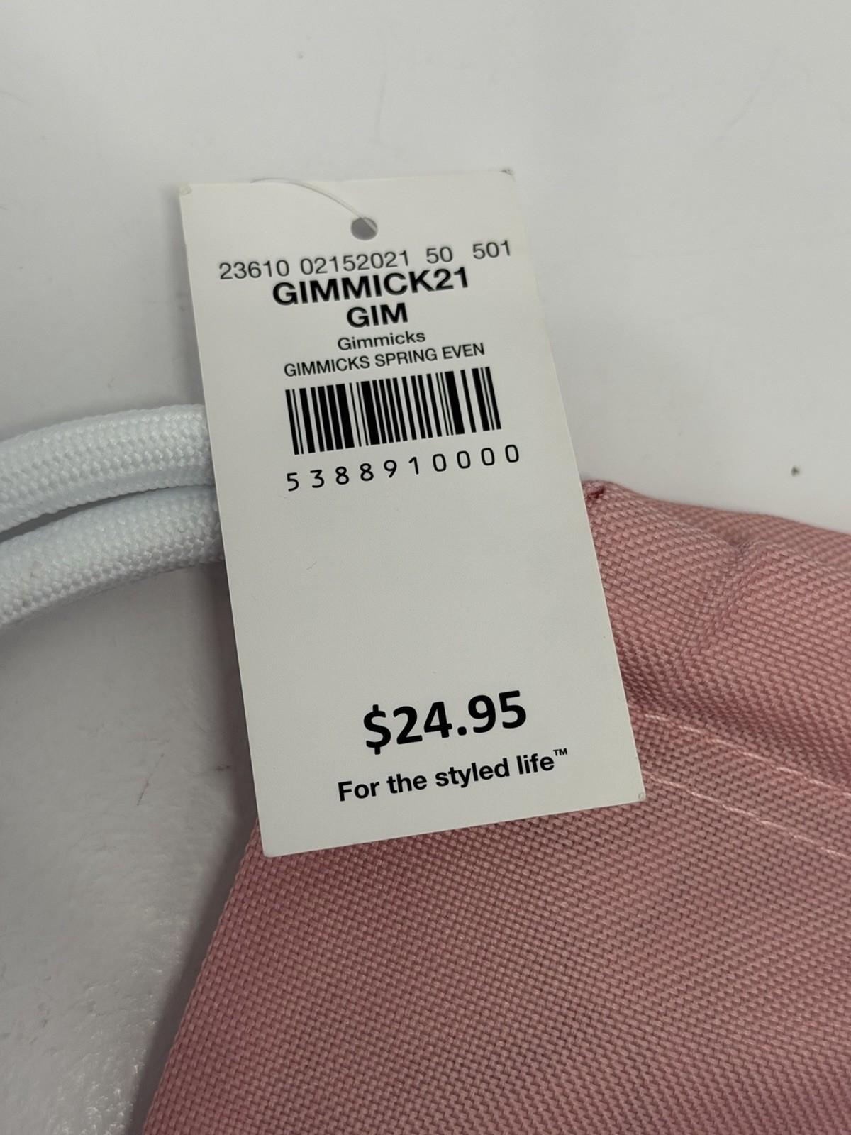 Buckle Gimmick Spring Event Pink Floral Drawstring Bag NWT
