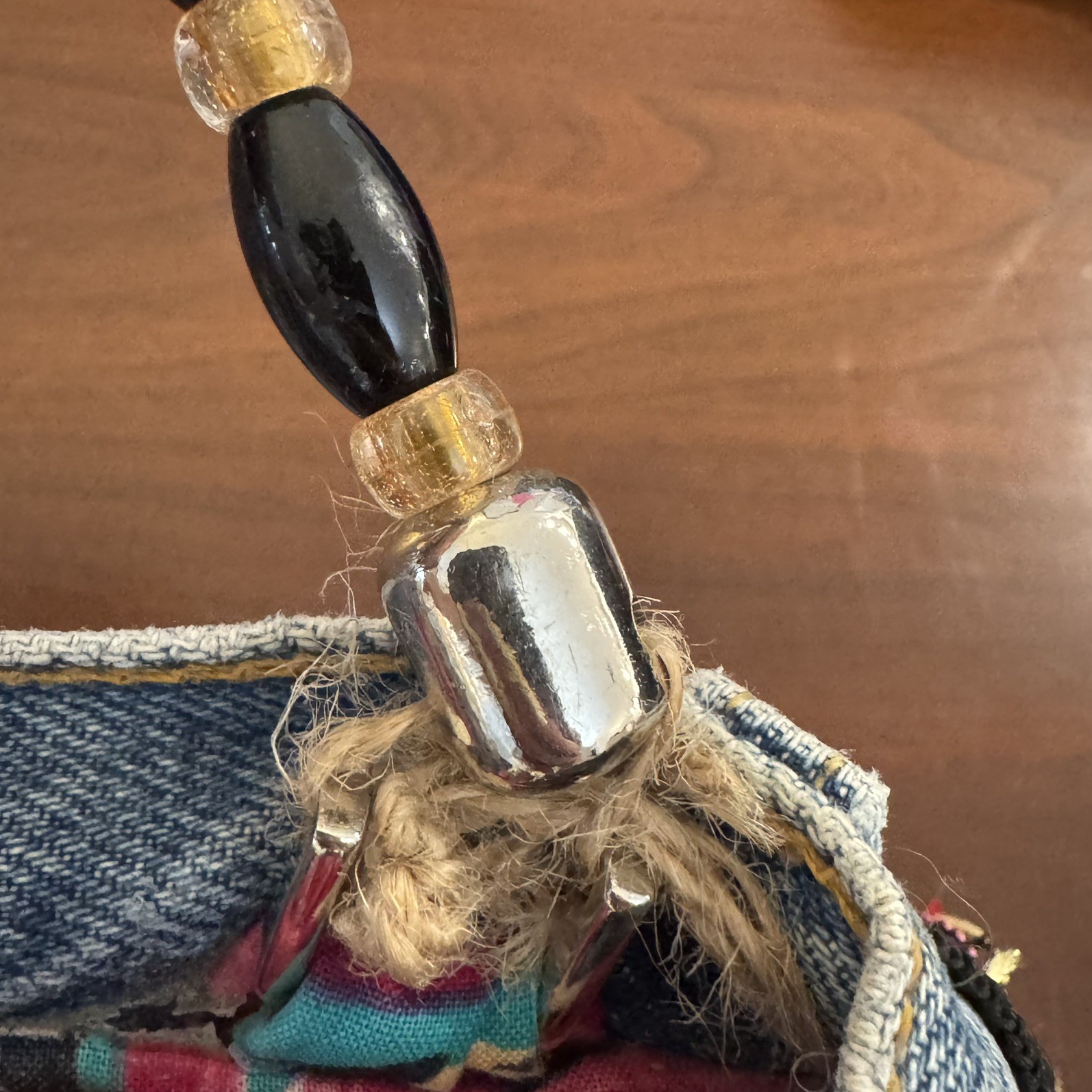Blue Jean Purse Bag Upcycled Denim Handmade Flamingo Levi’s Y2K