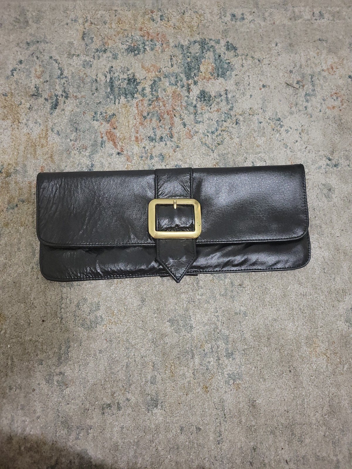 JJ Winters Nikki Clutch Black Leather