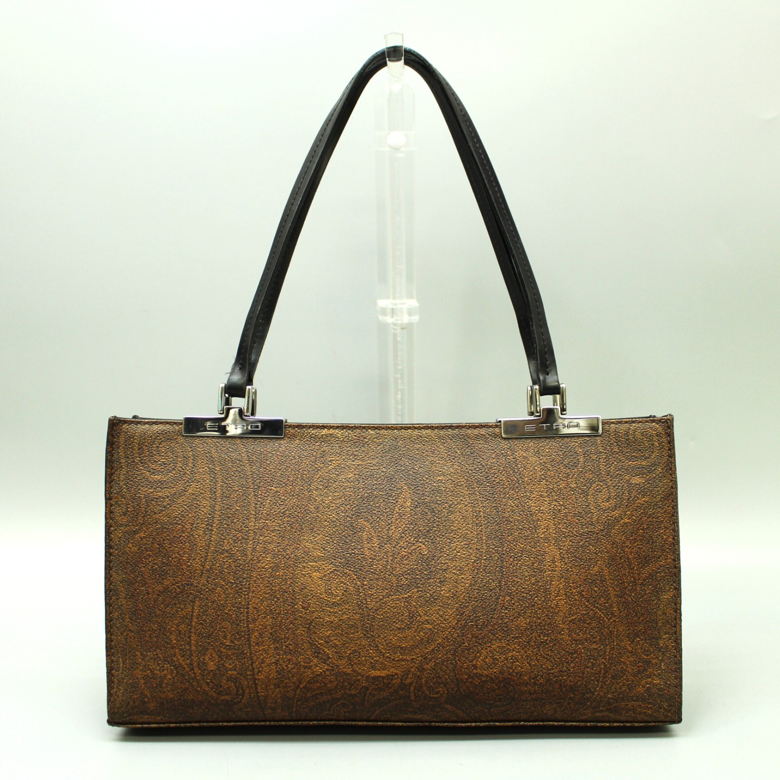 ETRO Paisley PVC-coated canvas handbag tote bag black