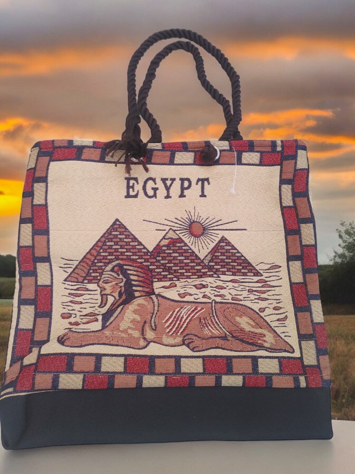 Egypt Tote Vintage Handcrafted Bag