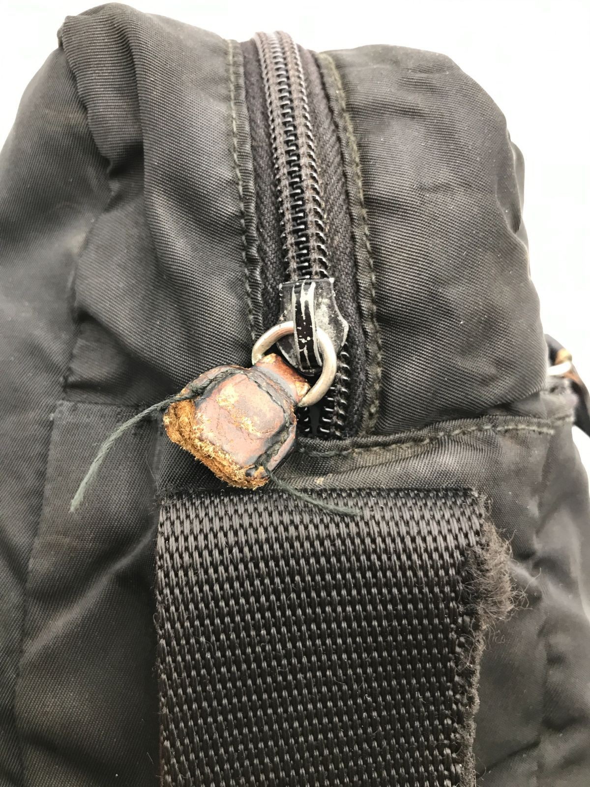 Authentic PRADA Black Nylon Triangle Logo Crossbody Bag, Size 28.5cm x 30.5cm, S