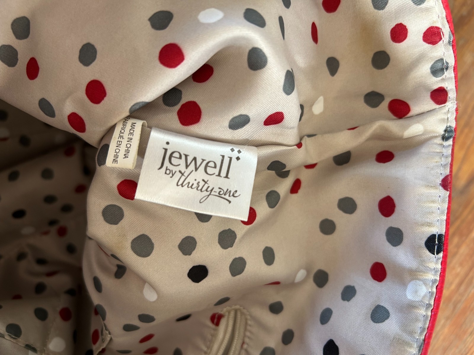 Jewell By Thirty-One Large Around Town Tote Bag Purse Red