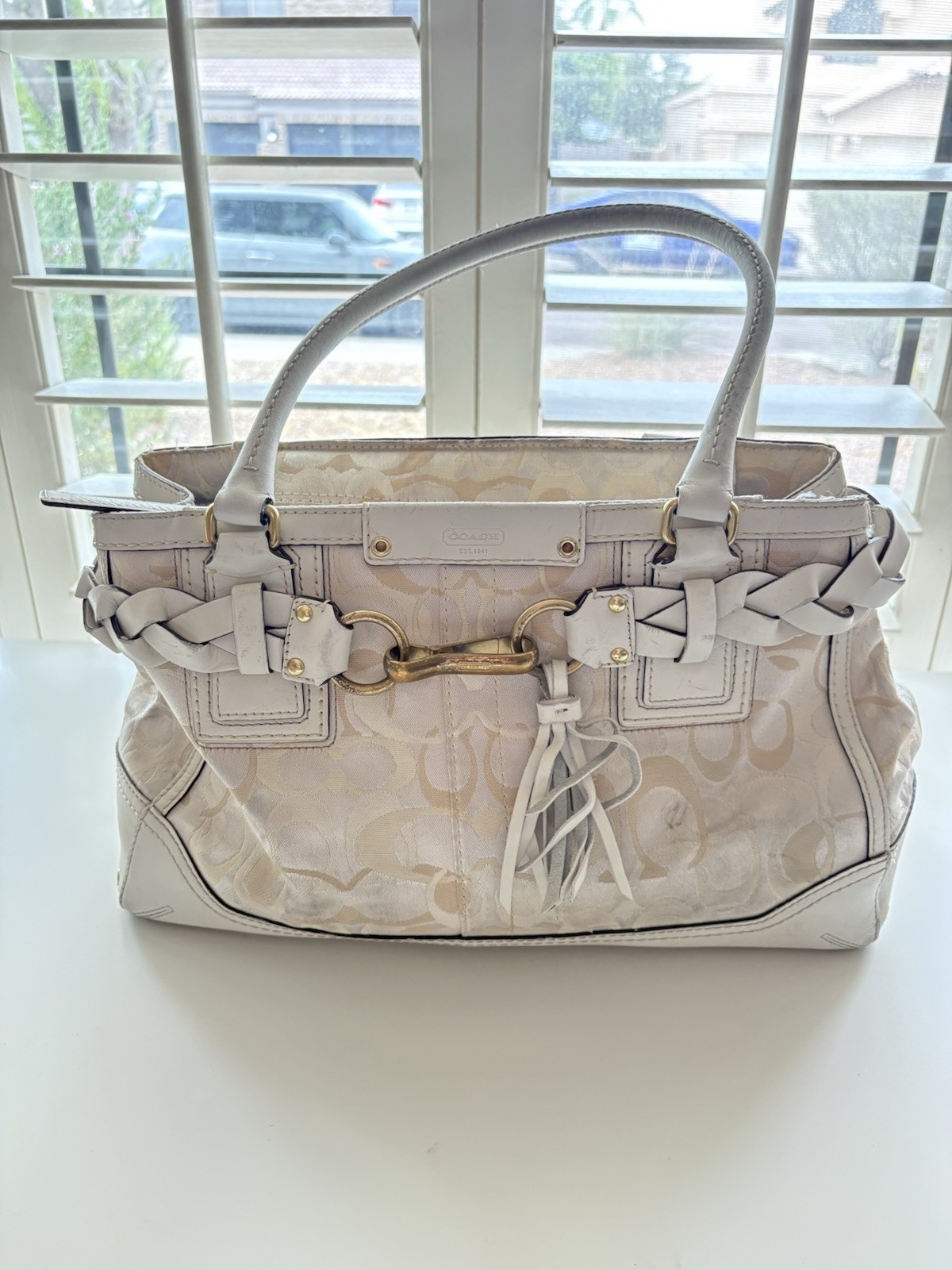 Vintage Coach Hampton Braided Tote