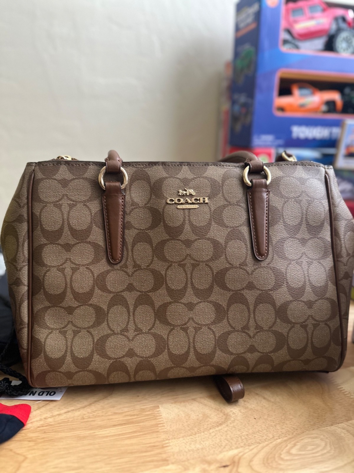 Coach Lillie Carryall Women’s Leather Mini Handbag – Brown/Black