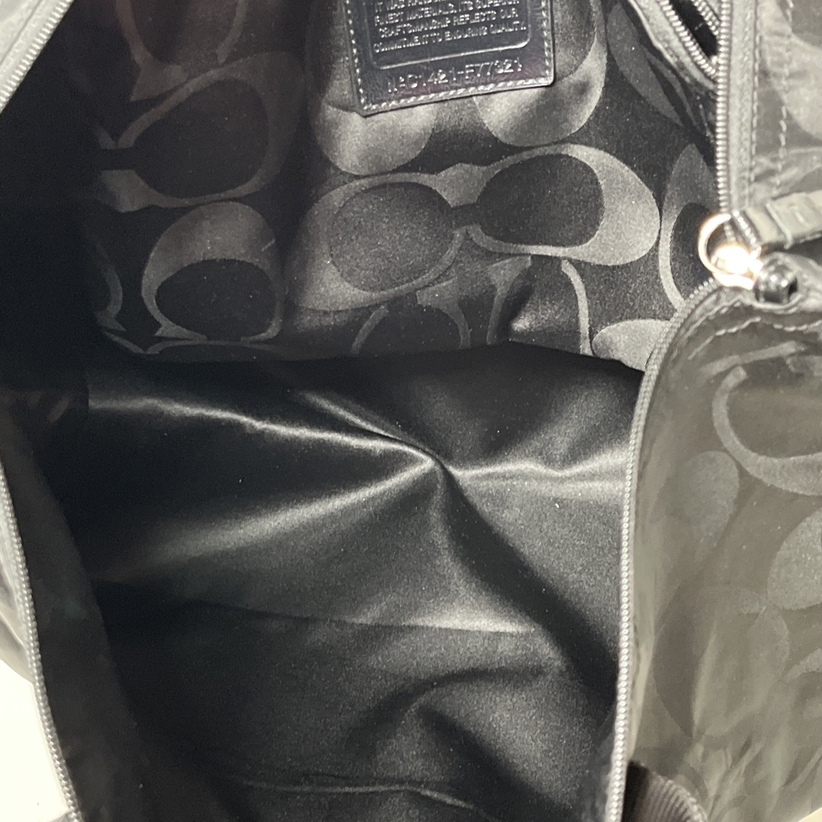 NWOT COACH Getaway Signature Nylon Packable Weekender Tote Black F77321