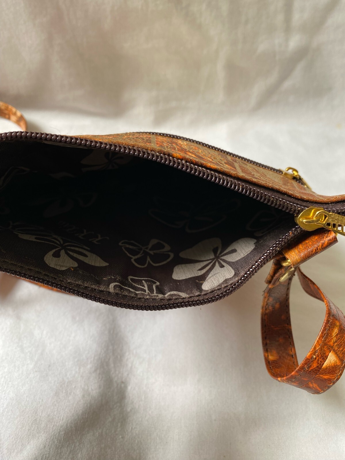 Egyptian Camel Leather Woman Girl Over Shoulder Purse Bag 7.25″X6.5″ King Tut
