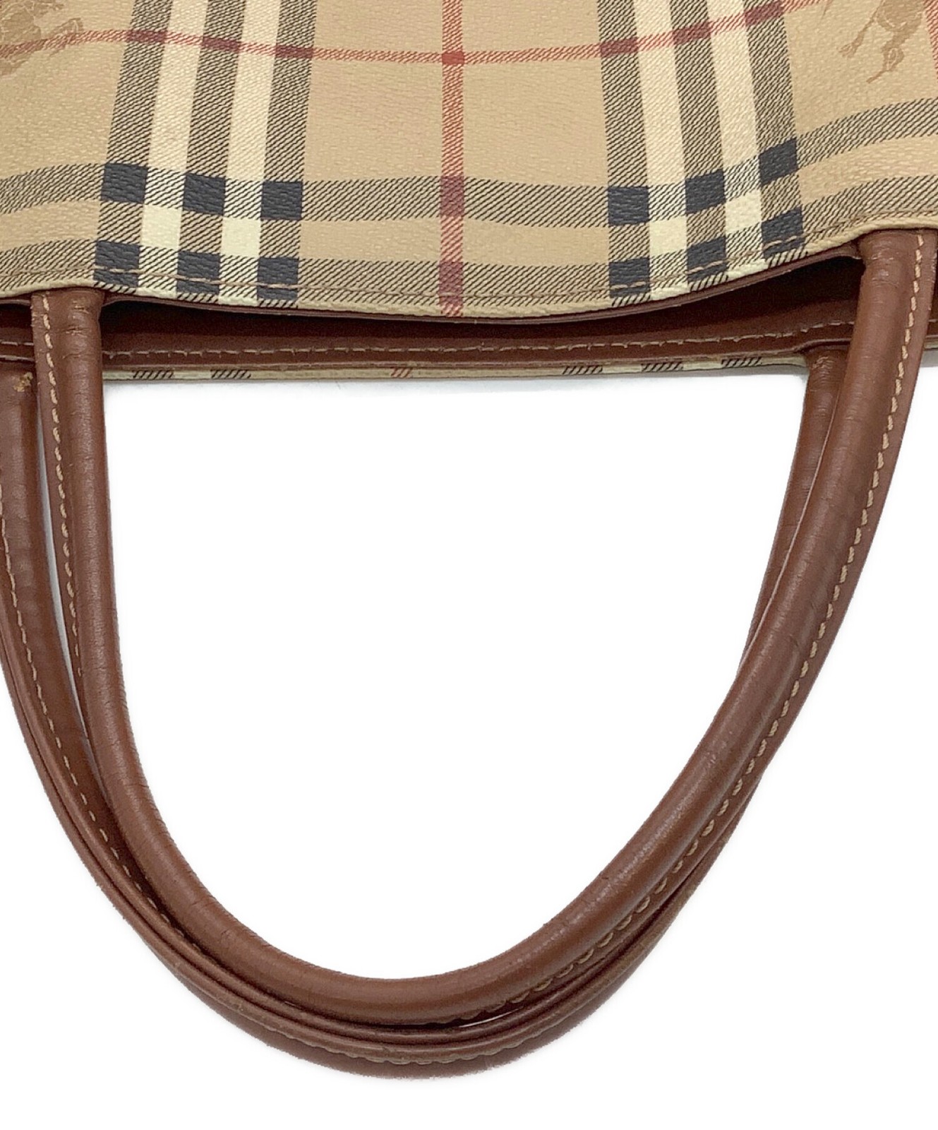 BURBERRY LONDON Nova Check Tote Bag Beige Shadow Horse From Japan