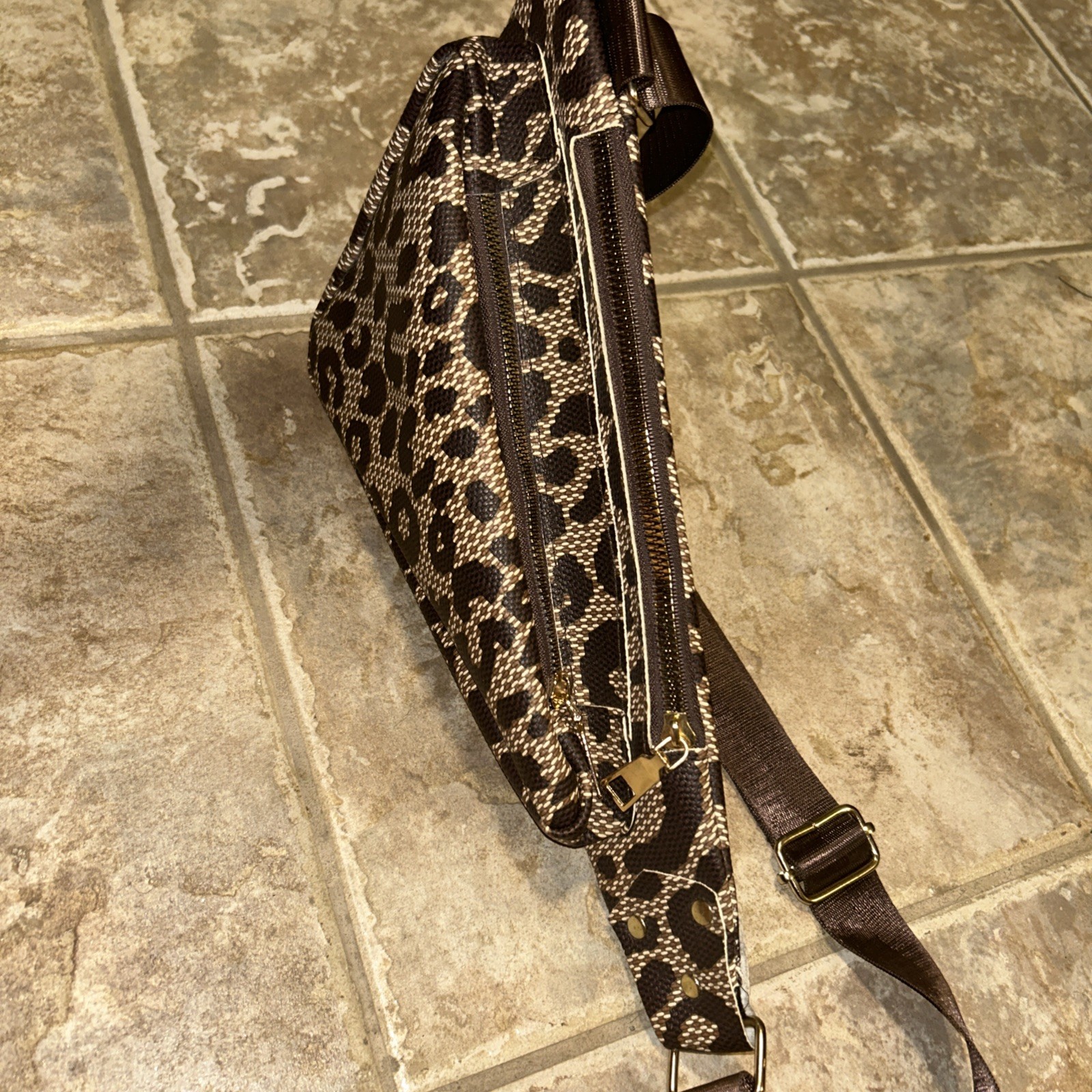 Cross Body Purse leopard Animal Print unbranded 14/12/8 inches