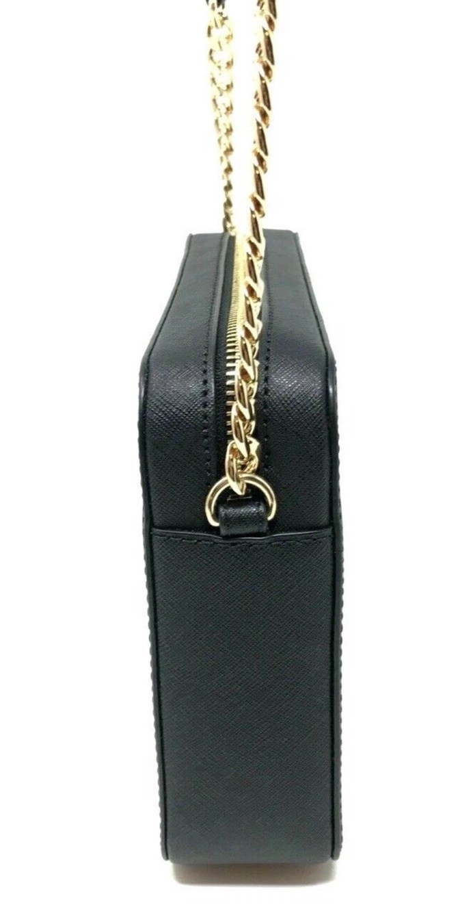 MICHAEL KORS JET SET ITEM EAST WEST SHOULDER CROSSBODY BAG BLACK/GOLD