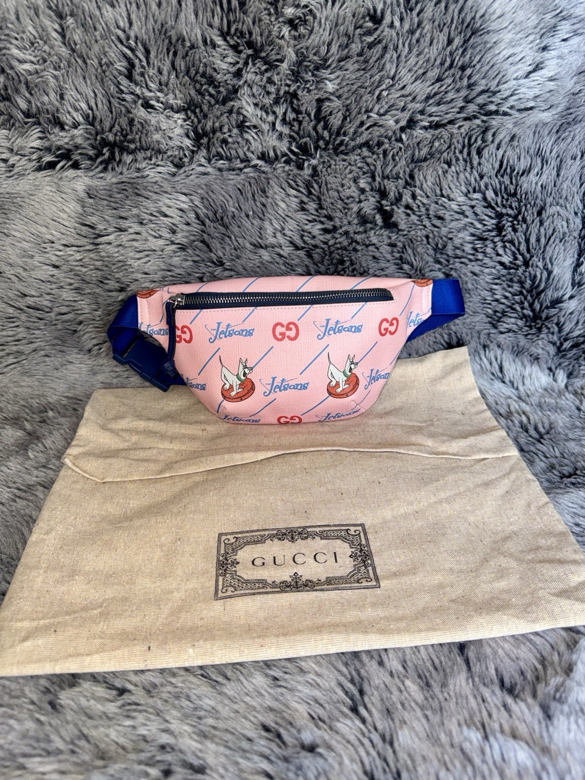 Gucci x The Jetsons Pink Astro GG Print Belt Bag Waist Fanny Pack