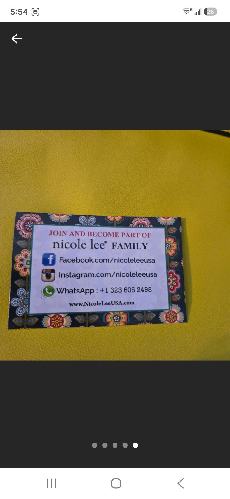 Nicole Lee Yellow Shoulder Bag Zip Closure Polka Dot Lining Inner Pockets