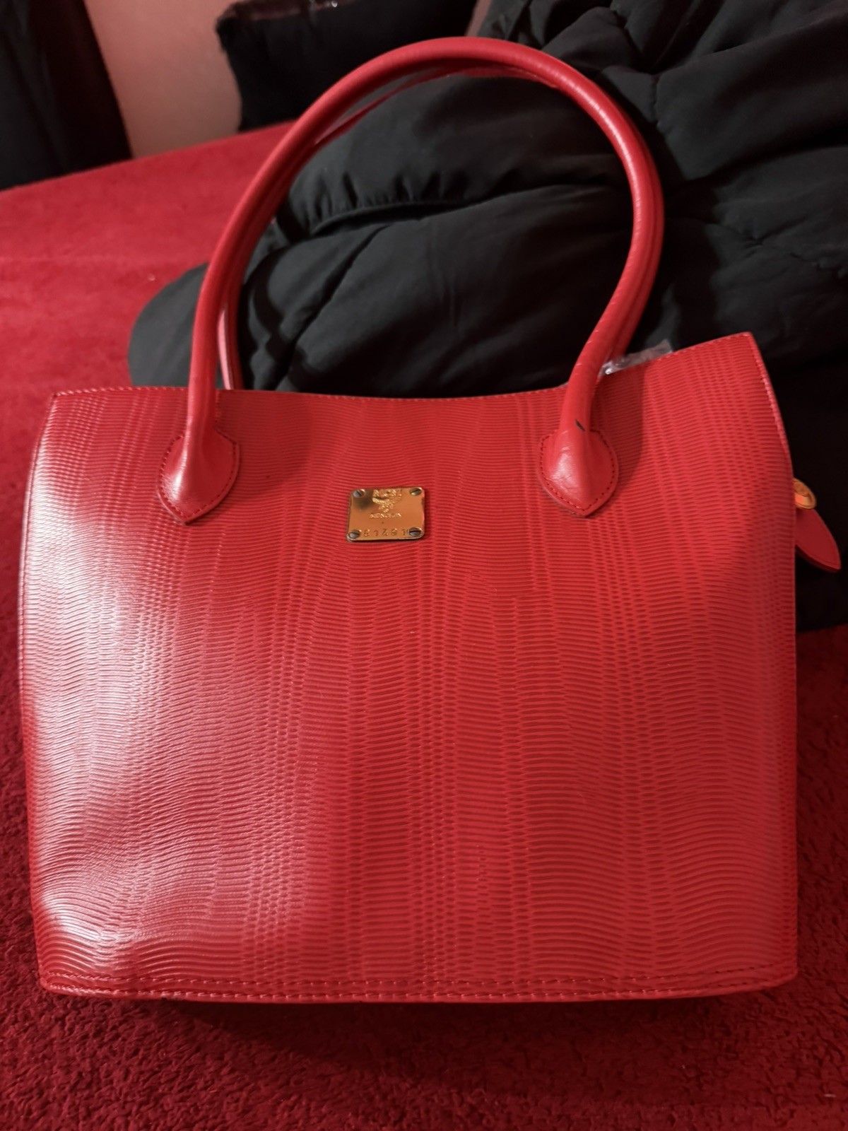 MCM Red Hand Bag