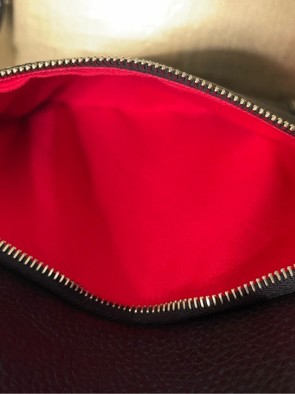 Dooney & Bourke Pebbled Leather Crossbody Bag with Red Interior