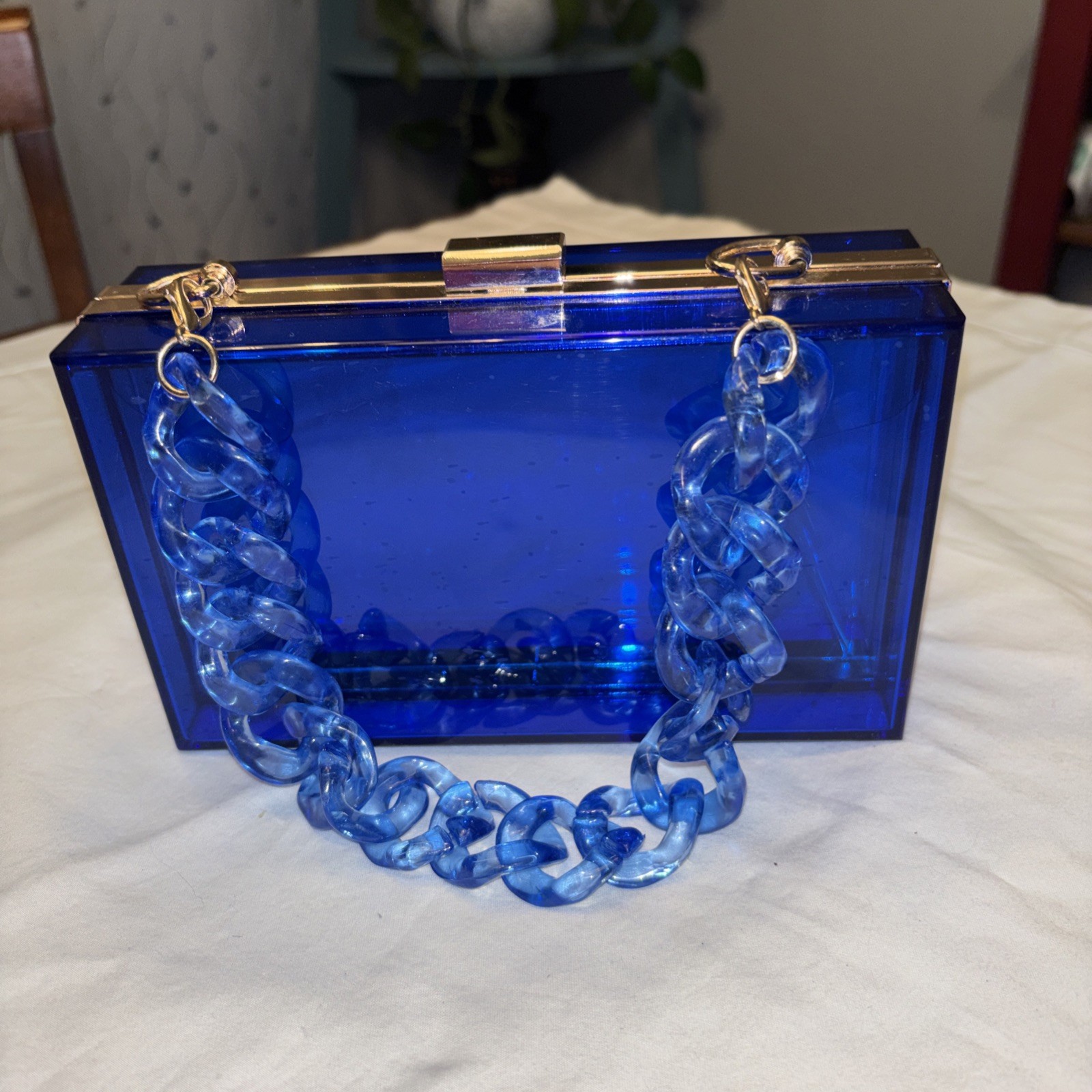 BLUE Acrylic Clutch for Women