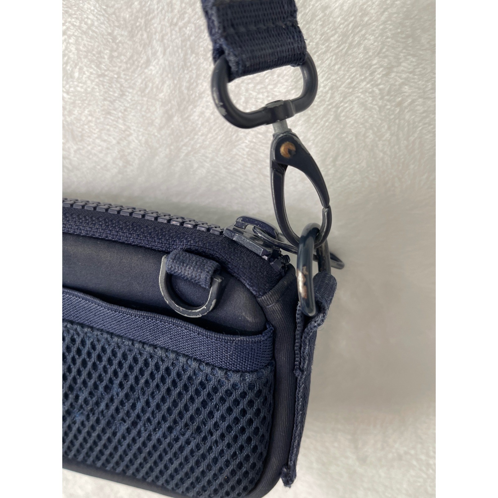 Dagne Dover Mara Phone Crossbody Bag Navy Vegan Recycled Nylon Adjustable Strap