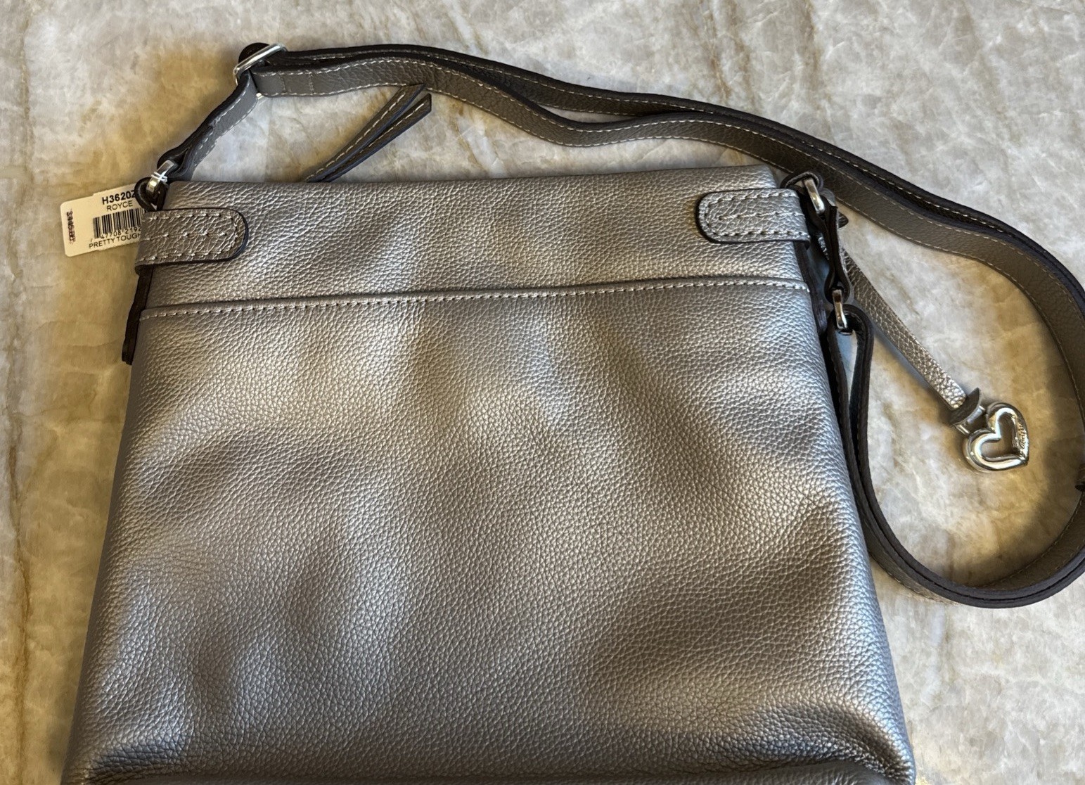 NWTG Brighton Pretty Tough Royce Zinc Pearl Super Organizer Leather MSRP $445