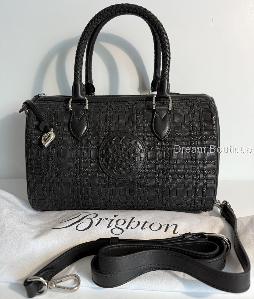 Brighton Vereda Ferrara Collection Satchel Black Handbag NEW $495