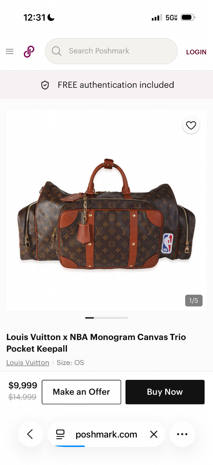 nba x Louis Vuitton duffle bag