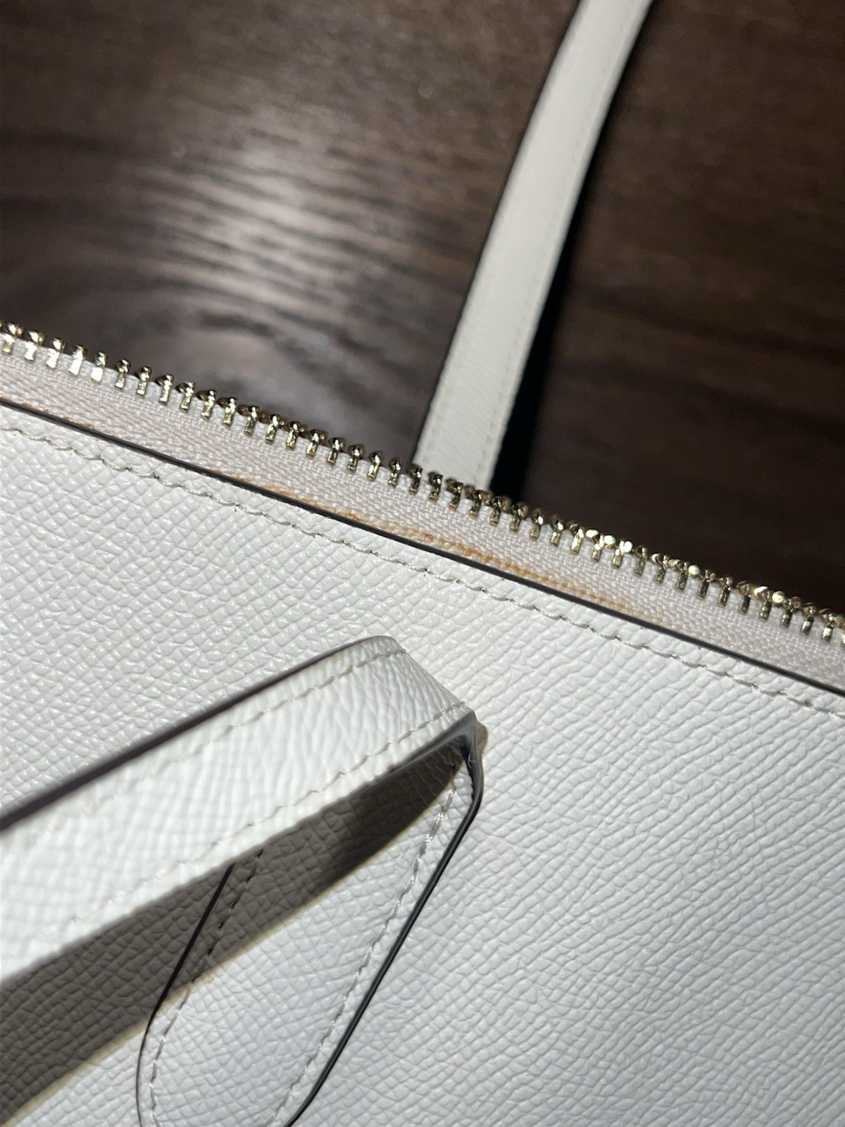 Coach Fiona Zip Tote Bag White Shoulder Purse No. 4454