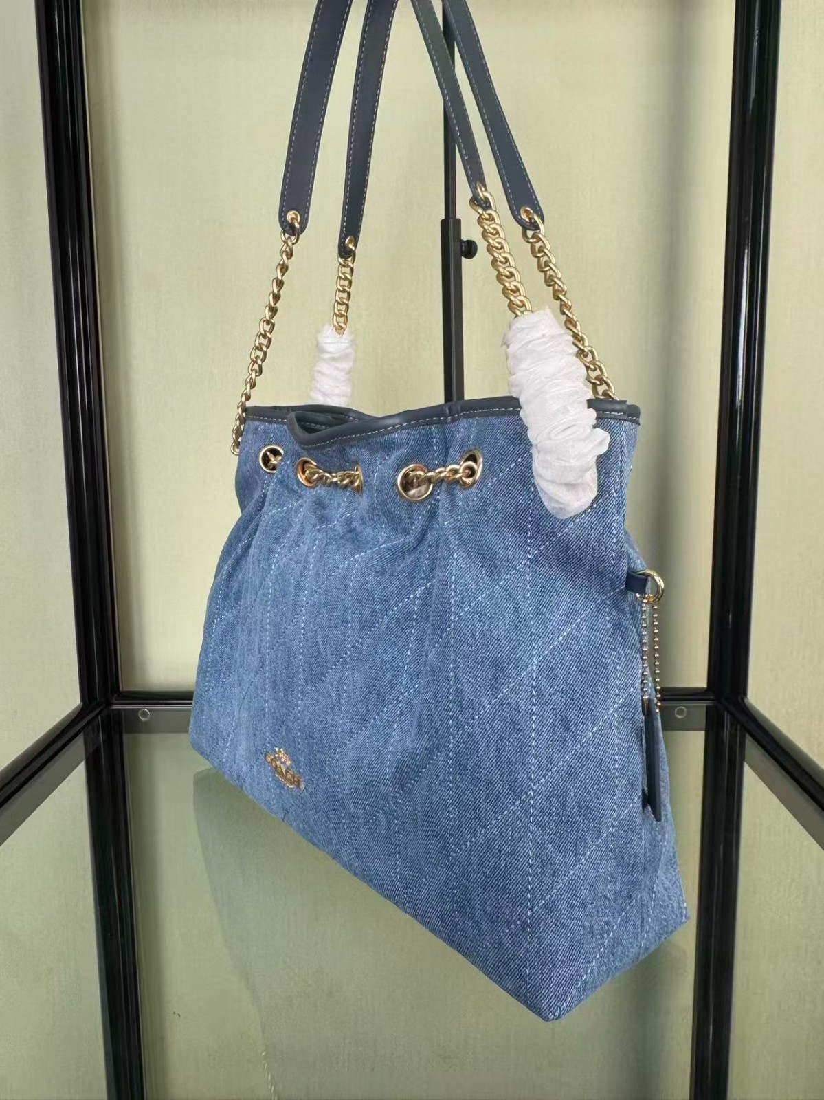 Coach Evelyn Shoulder Bag Quilted CDC02 Indigo