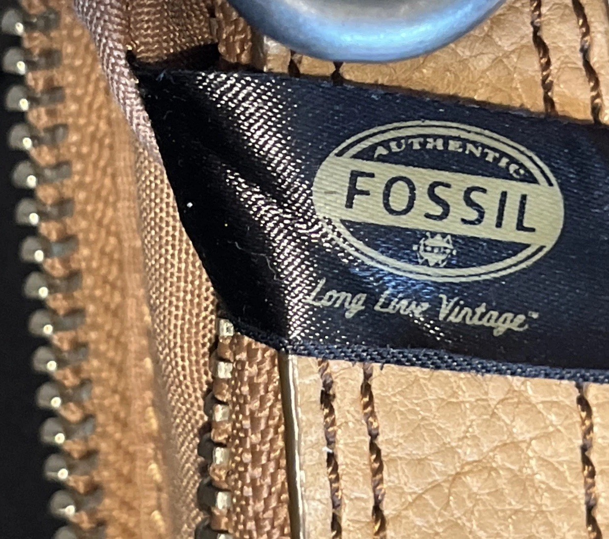 Fossil Colorful Geometric Crossbody Bag Adjustable Leather Strap Zip & Turn Lock