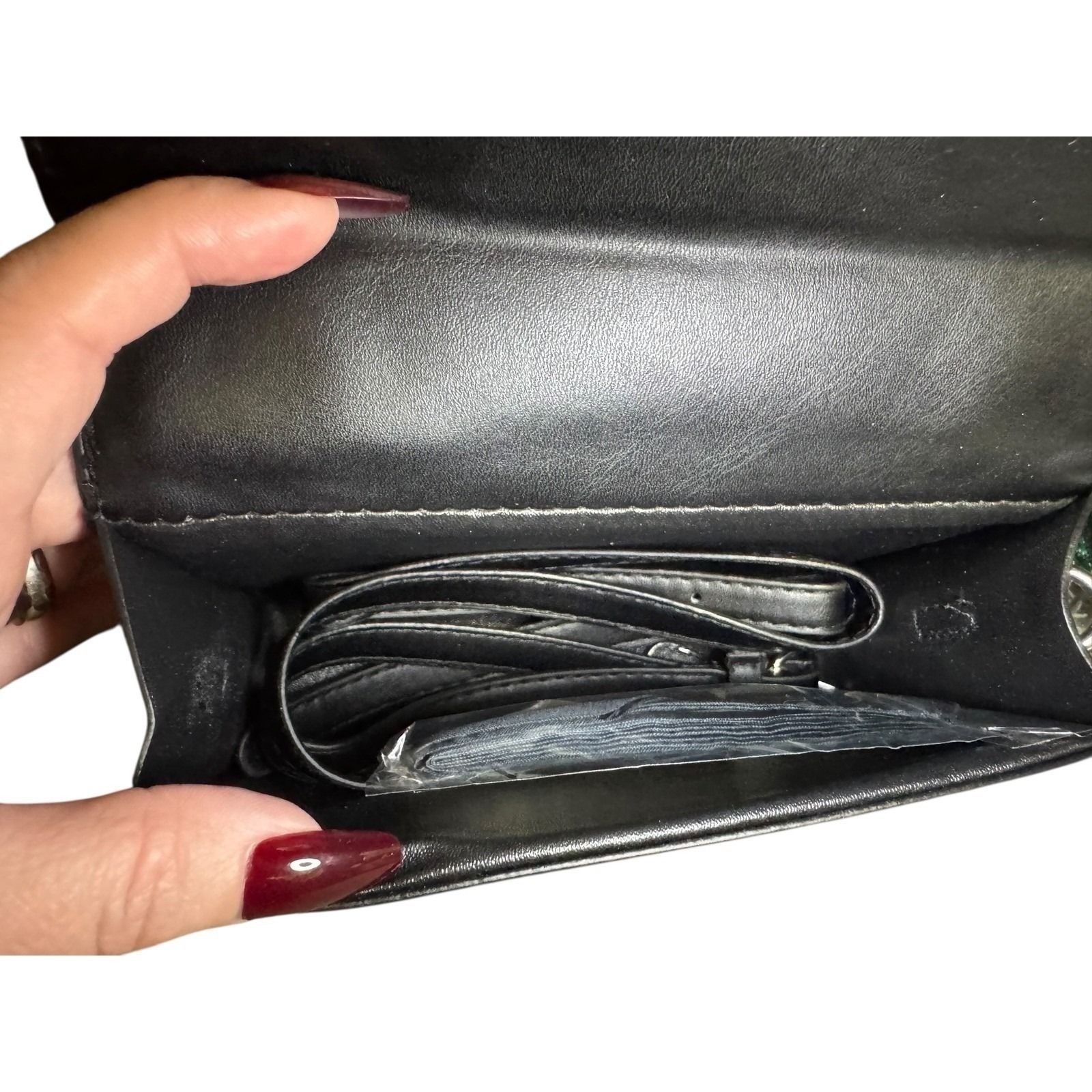 Chic Textured White Black Trim Top Handle Handbag
