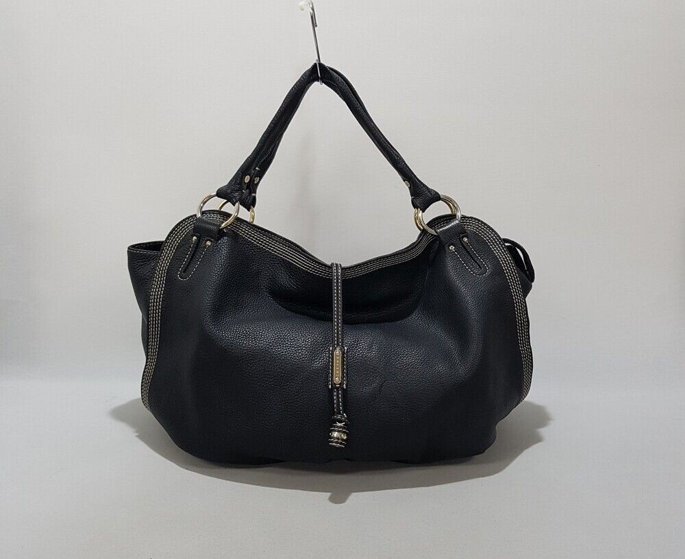 Celine Black Leather Big Shoulder Bag 40705441 [P]