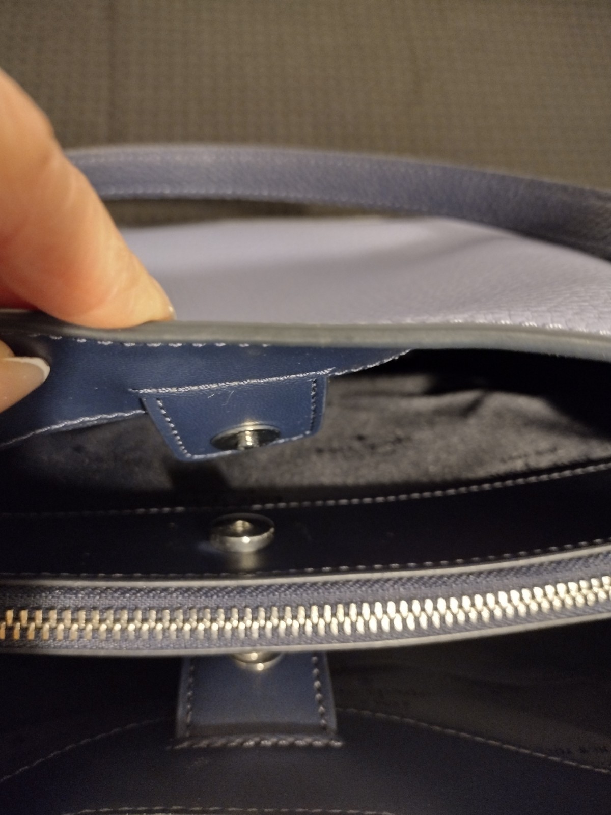 Kate Spade New York Blue/Black Colorblock Shoulder Bag, Zip, Lined, Pockets