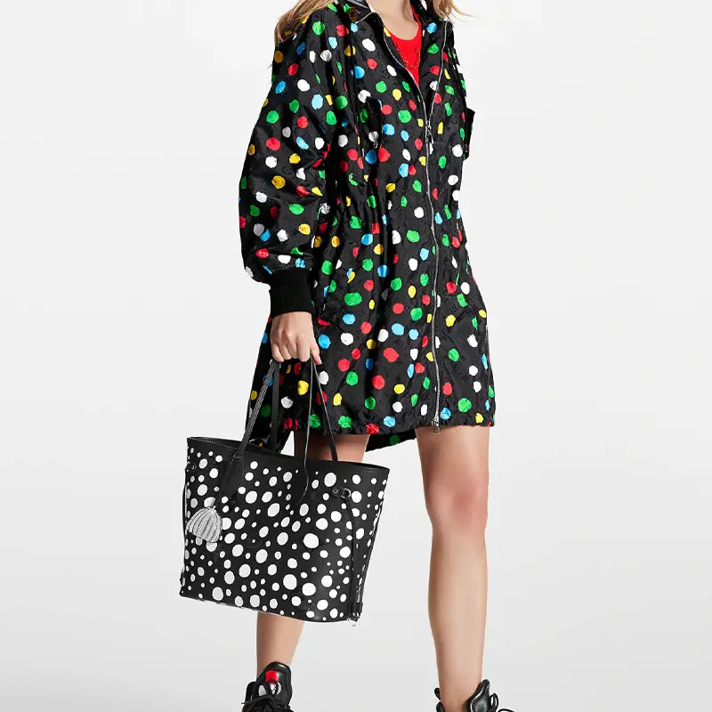 LOUIS VUITTON x Yayoi Kusama NEVERFULL MM Tote Bag Women’s 11×5.5×12.2 in