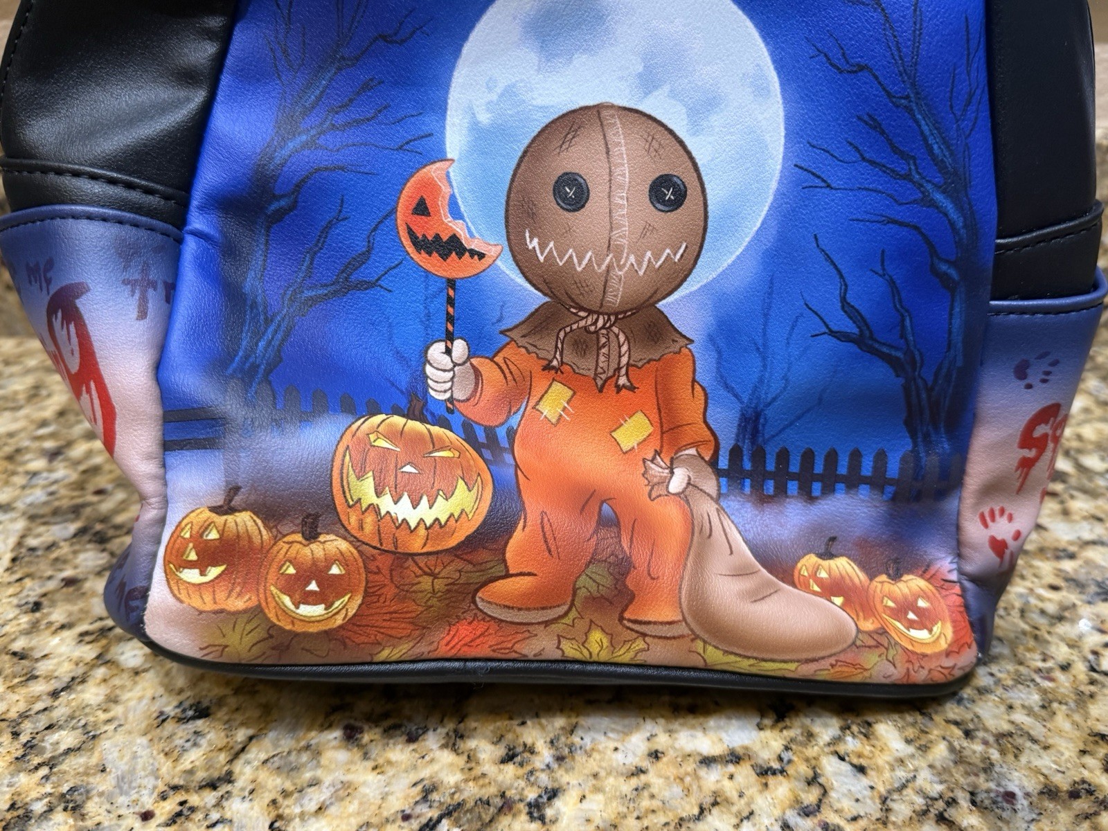 Loungefly Trick ‘R Treat Glow In The Dark Sam Halloween Mini Backpack New No Tag