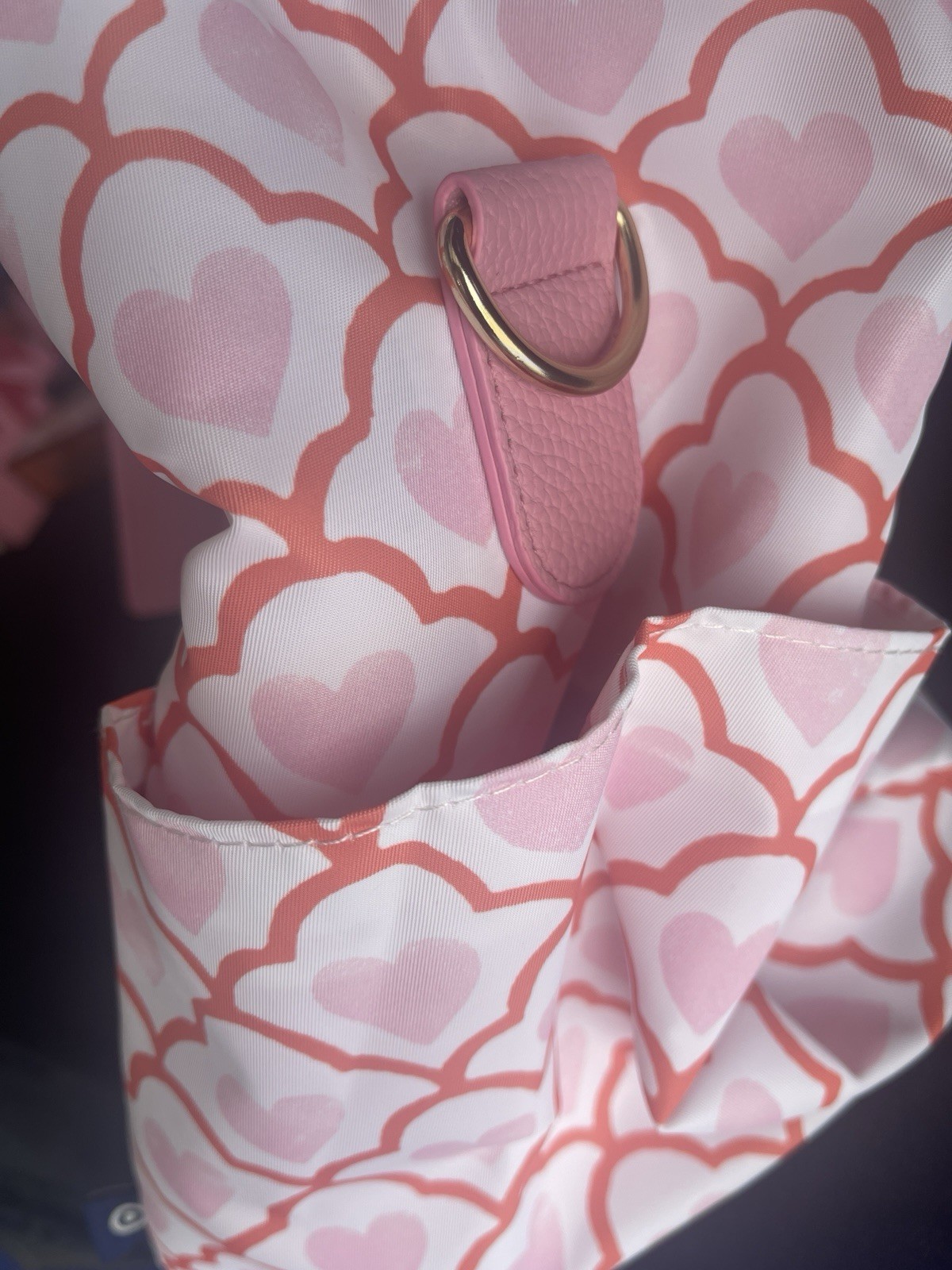 Roller Rabbit x Target – Geo Hearts Pink Duffel Travel Bag Detachable Strap NWOT