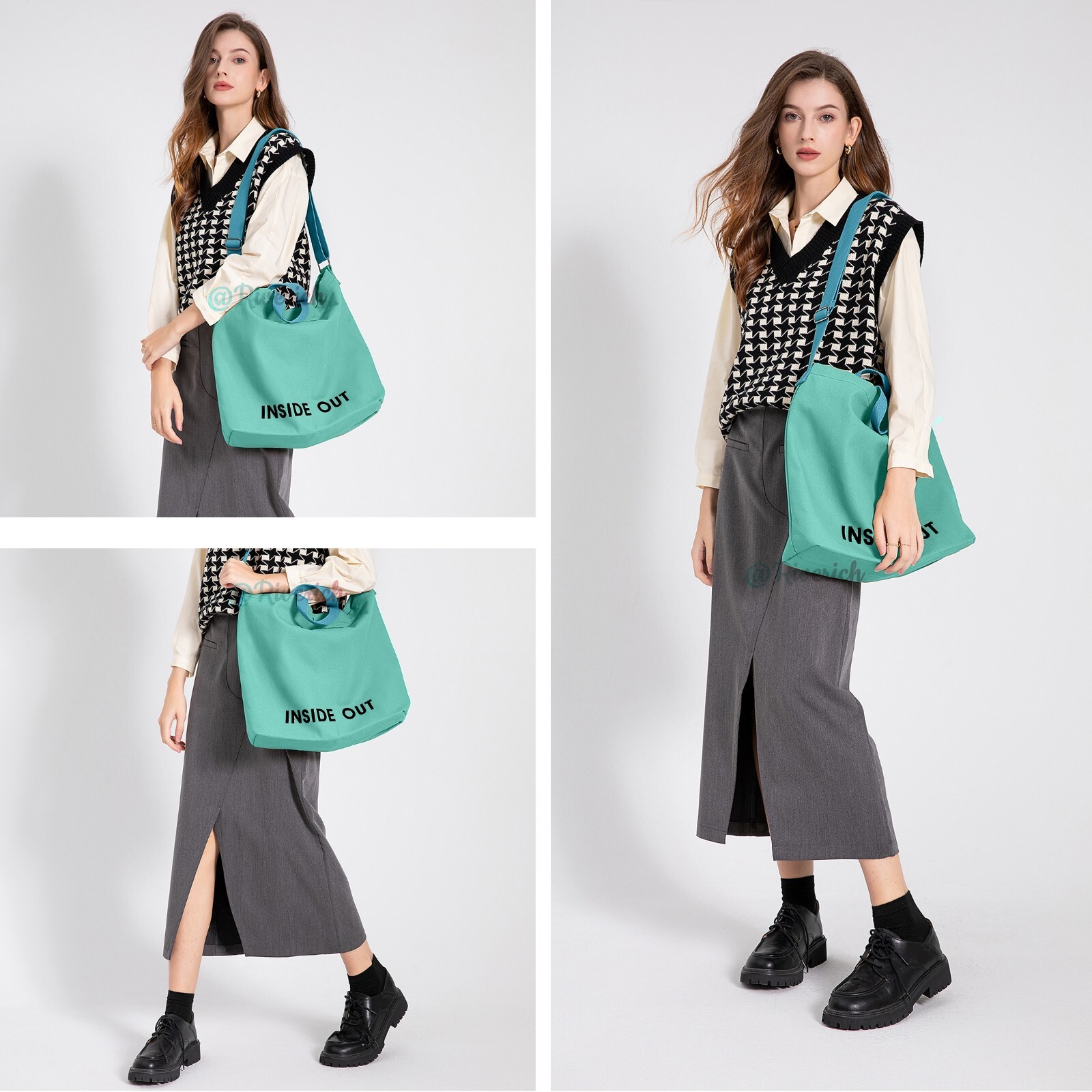 RIVERICH Canvas Tote Bag Hobo Bag for Women Large Crossbody Shoulder Handbag