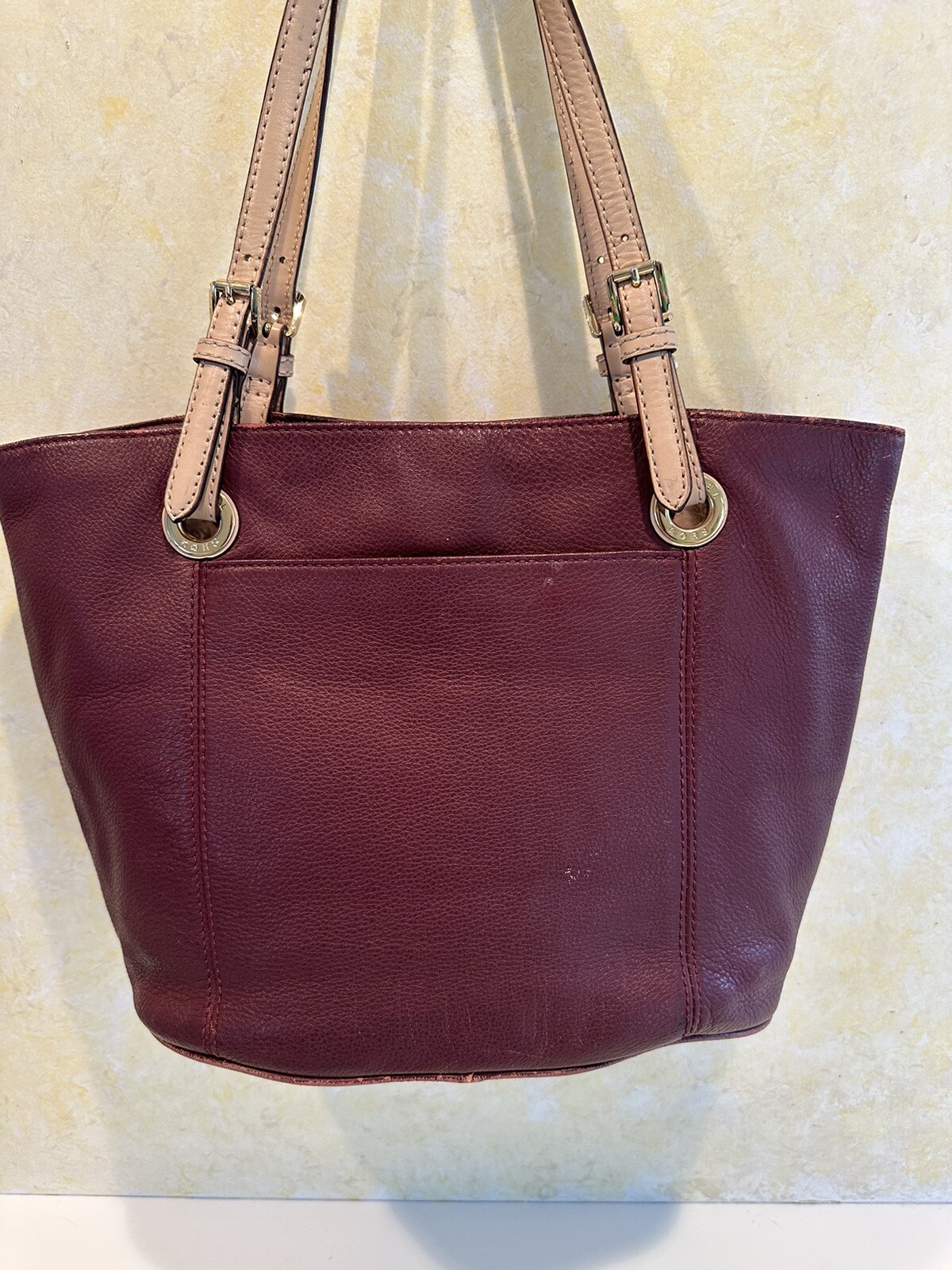 Michael Kors Burgundy Leather Handbag /Shoulder Purse