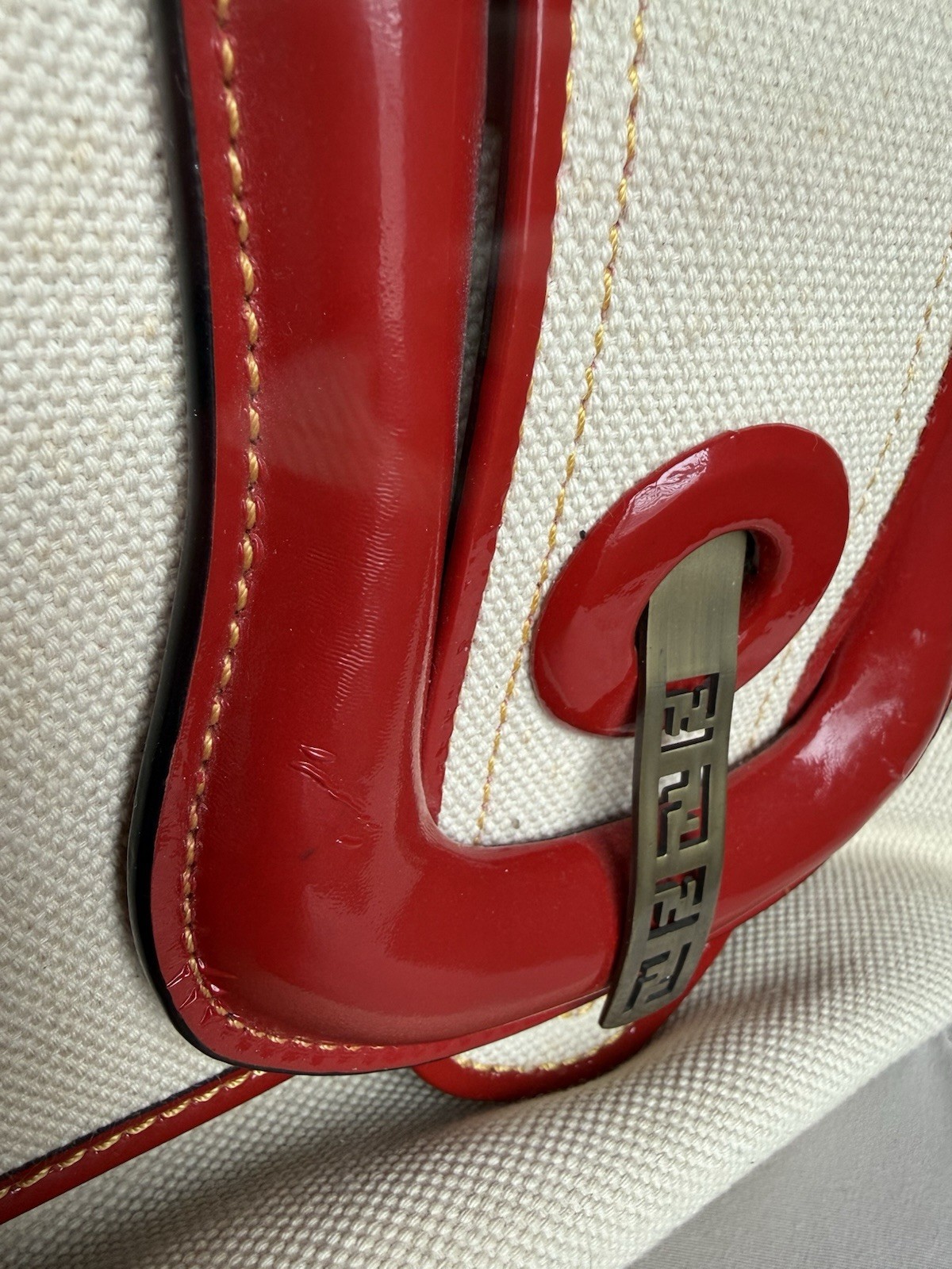 Vintage Fendi Red Shoulder Bag