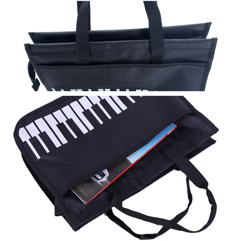 Large Capacity Music Score Storage Bag Thickened Wear Resistant Zipper Handbag