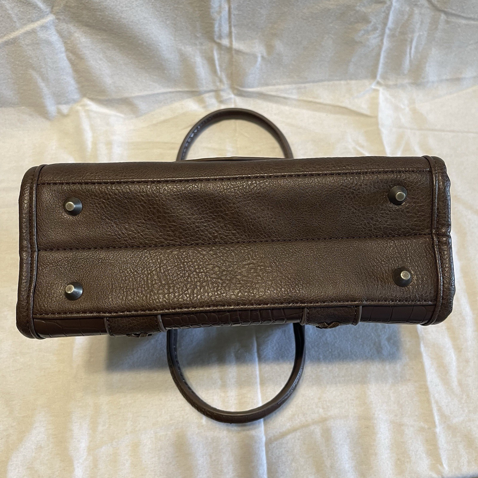Wrangler Brown Western Satchel Top Handle Zip Bag w/ Detachable Strap Dust Bag