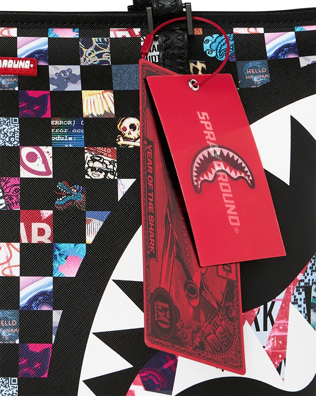 Sprayground SHARKVERSE UNIVERSE Tote🔥New Black Travel Large Shoulder Bag