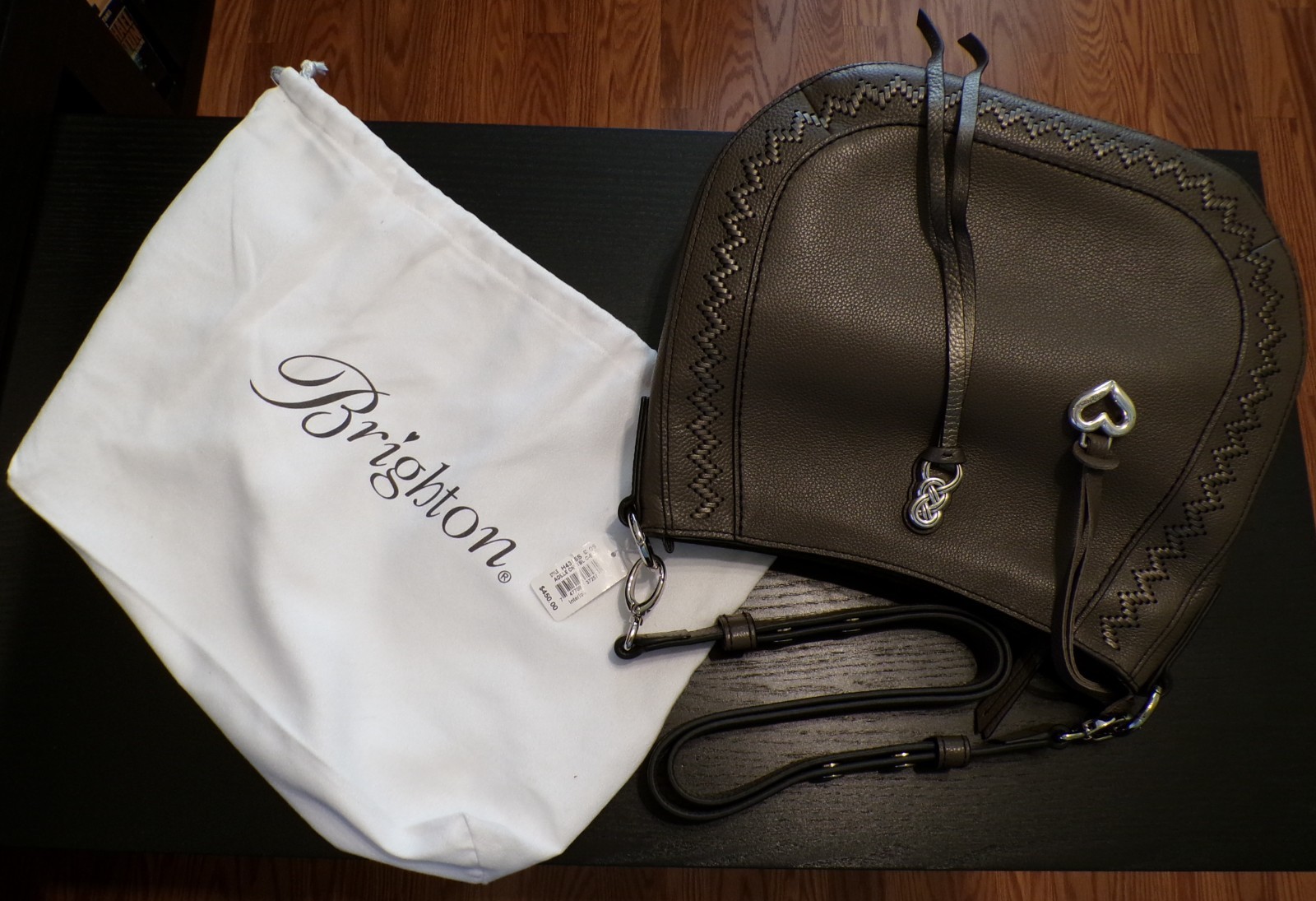 Brighton Interlok Adele Convertible Crossbody Sable Leather Bag (new with tag)