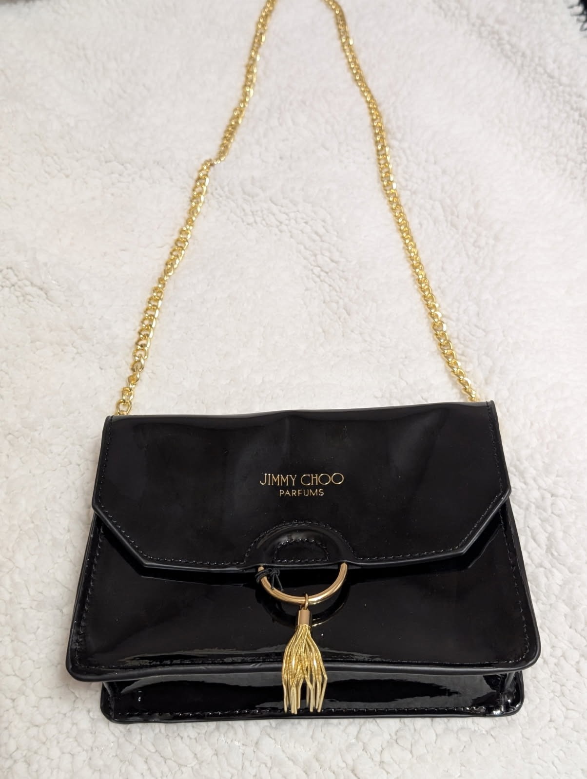 Jimmy Choo Parfums Handbag Crossbody Black Small with Chain Strap BNWB