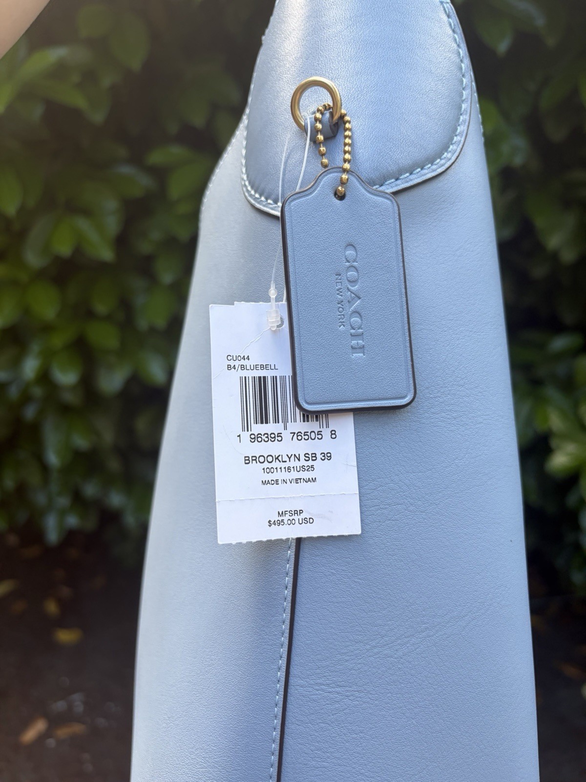 Coach Brooklyn Shoulder Bag 39 Brass Bluebell Authentic New With Tag