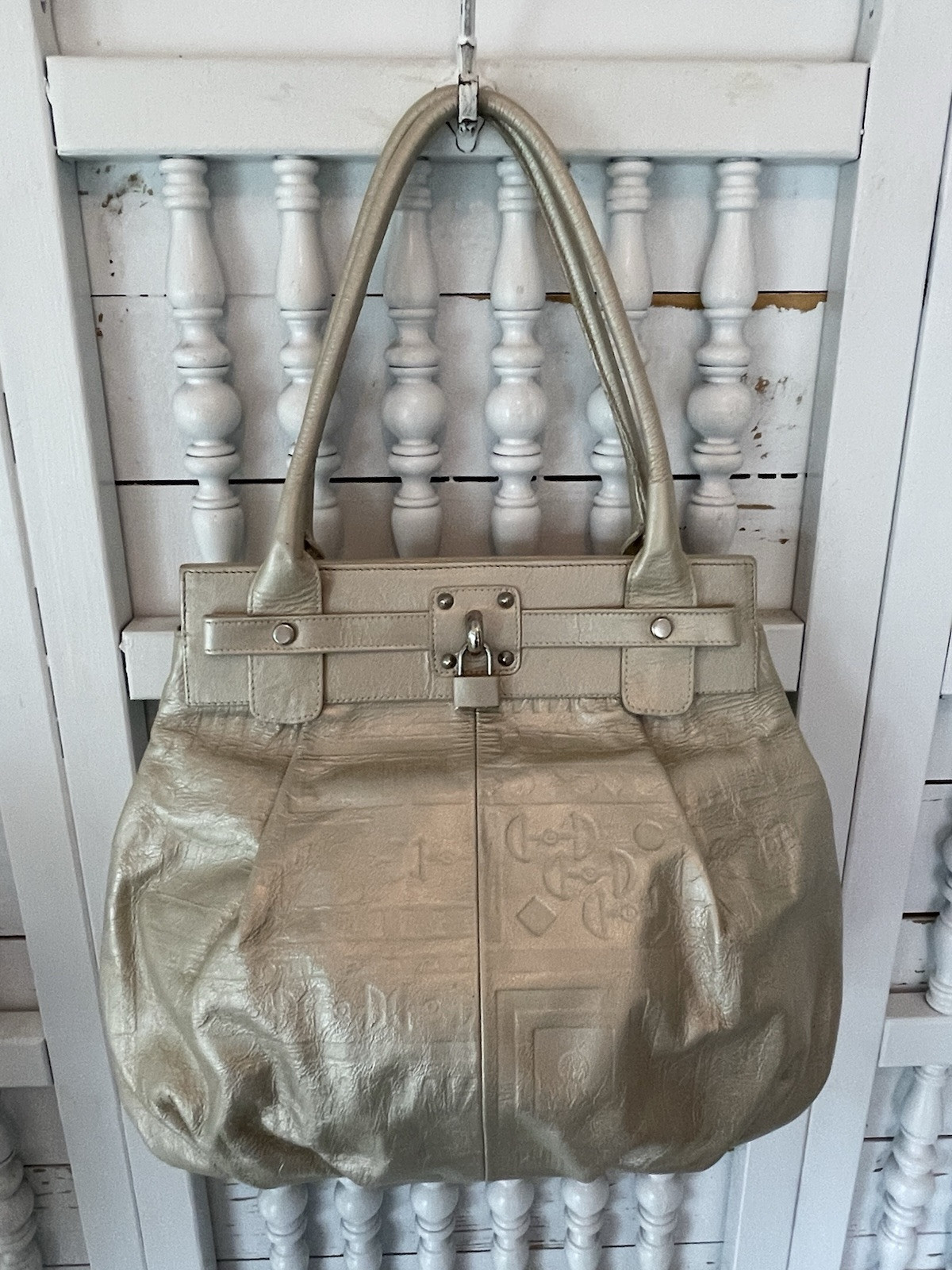 Due Fratelli women’s genuine 100% leather medium, animal print interior, purse