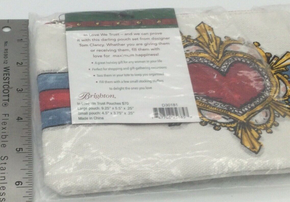 Brighton “In Love We Trust” Pouch Set Fashonista Collection Valentine NICE