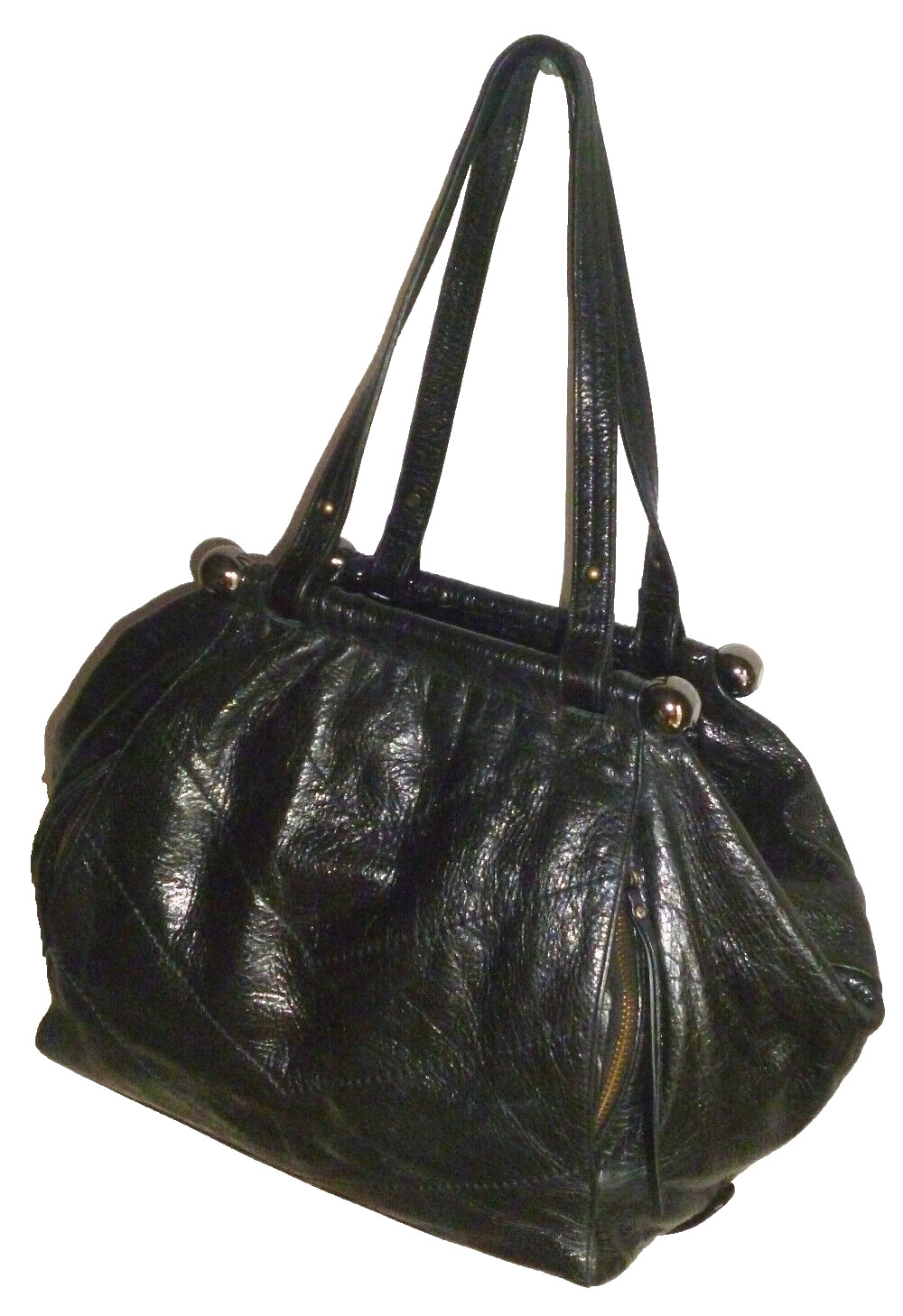 Vegan Leather HAYDEN HARNETT Black SATCHEL PURSE/BAG+Dustbag