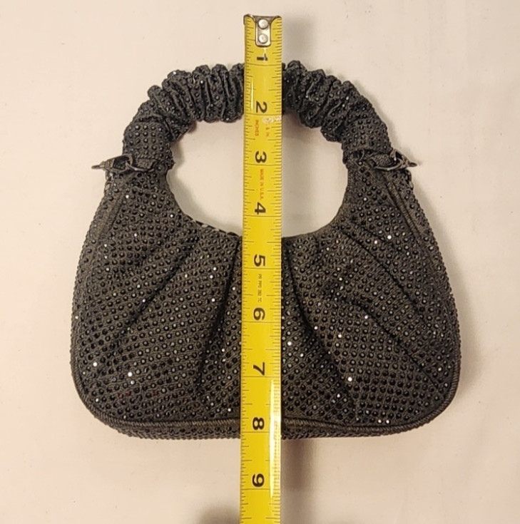 ALDO – Women’s Handbag – Black with Rhinestones – IVALIAX D21- Apprx. 8X8 inches