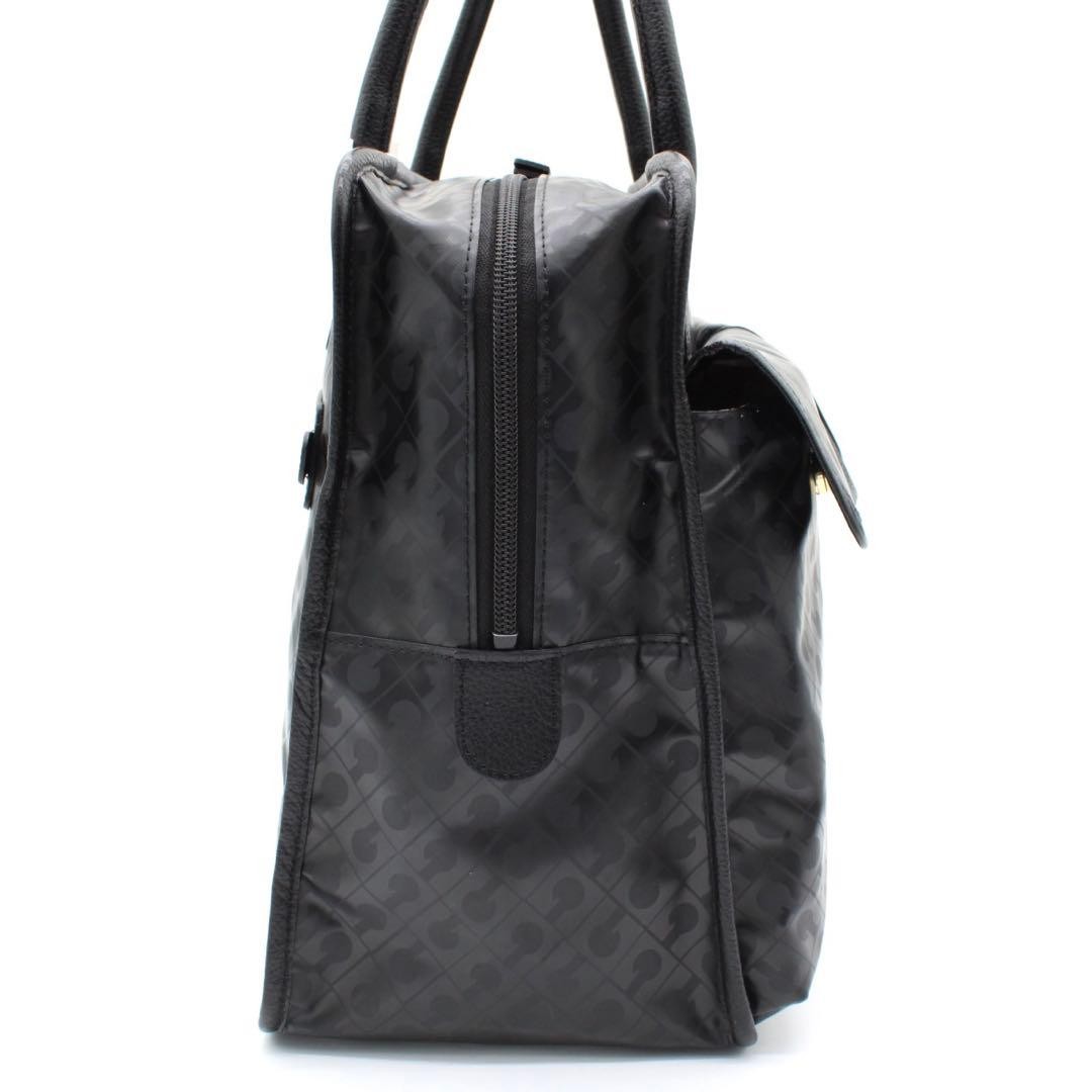 Gherardini Softy Logogram Black Tote Handbag Japan Near Mint 0610780